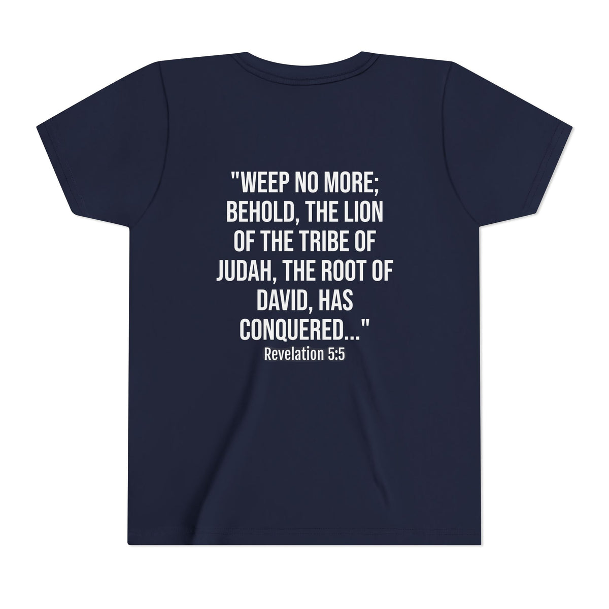 Youth Christian Lion Tee, Faith T-Shirt, Inspirational Kids Shirt, Religious Gift, Bible Verse Apparel