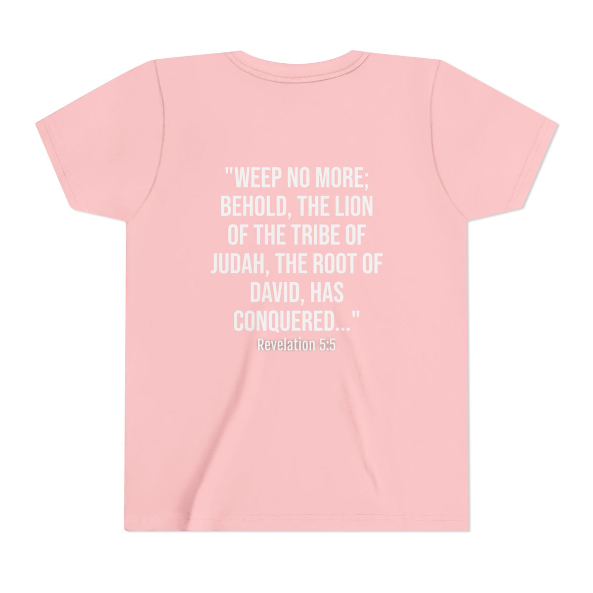 Youth Christian Lion Tee, Faith T-Shirt, Inspirational Kids Shirt, Religious Gift, Bible Verse Apparel