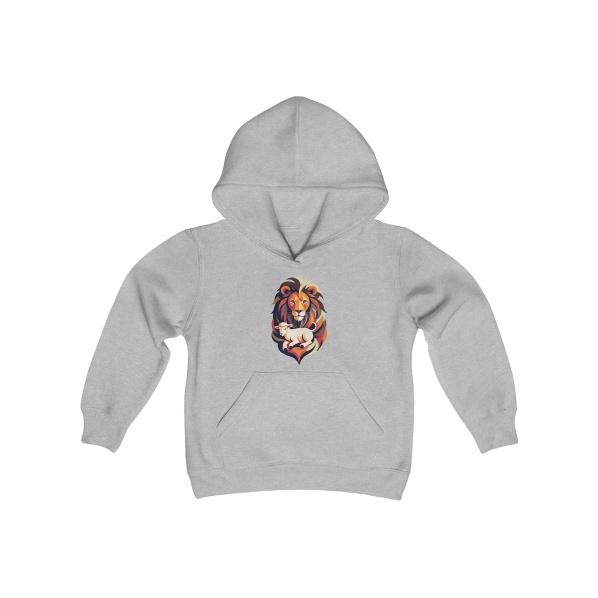 Judah Lamb Logo - Youth Heavy Blend Hooded Sweatshirt