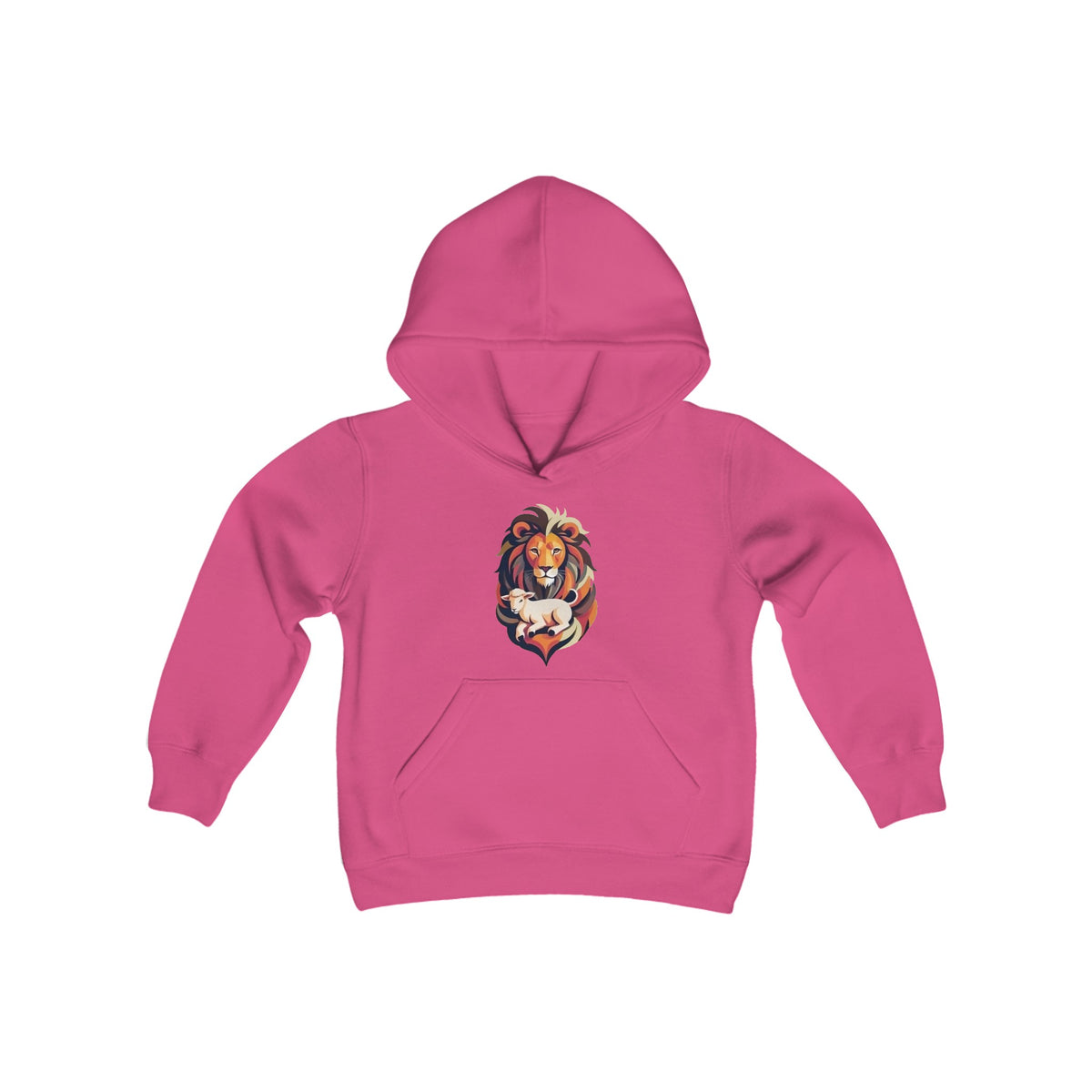 Judah Lamb Logo - Youth Heavy Blend Hooded Sweatshirt