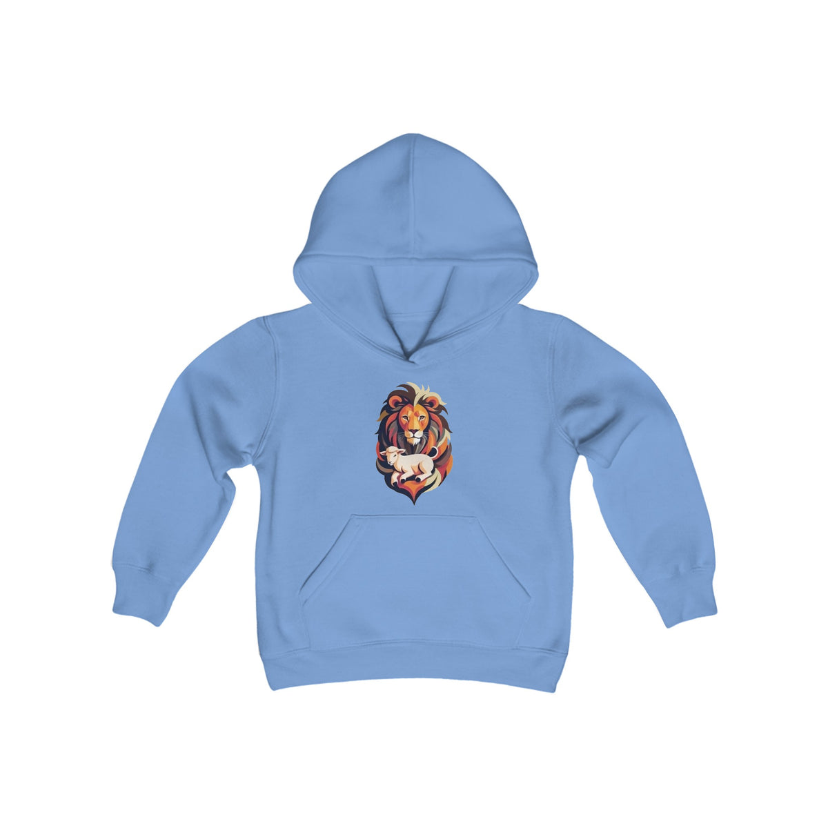 Judah Lamb Logo - Youth Heavy Blend Hooded Sweatshirt