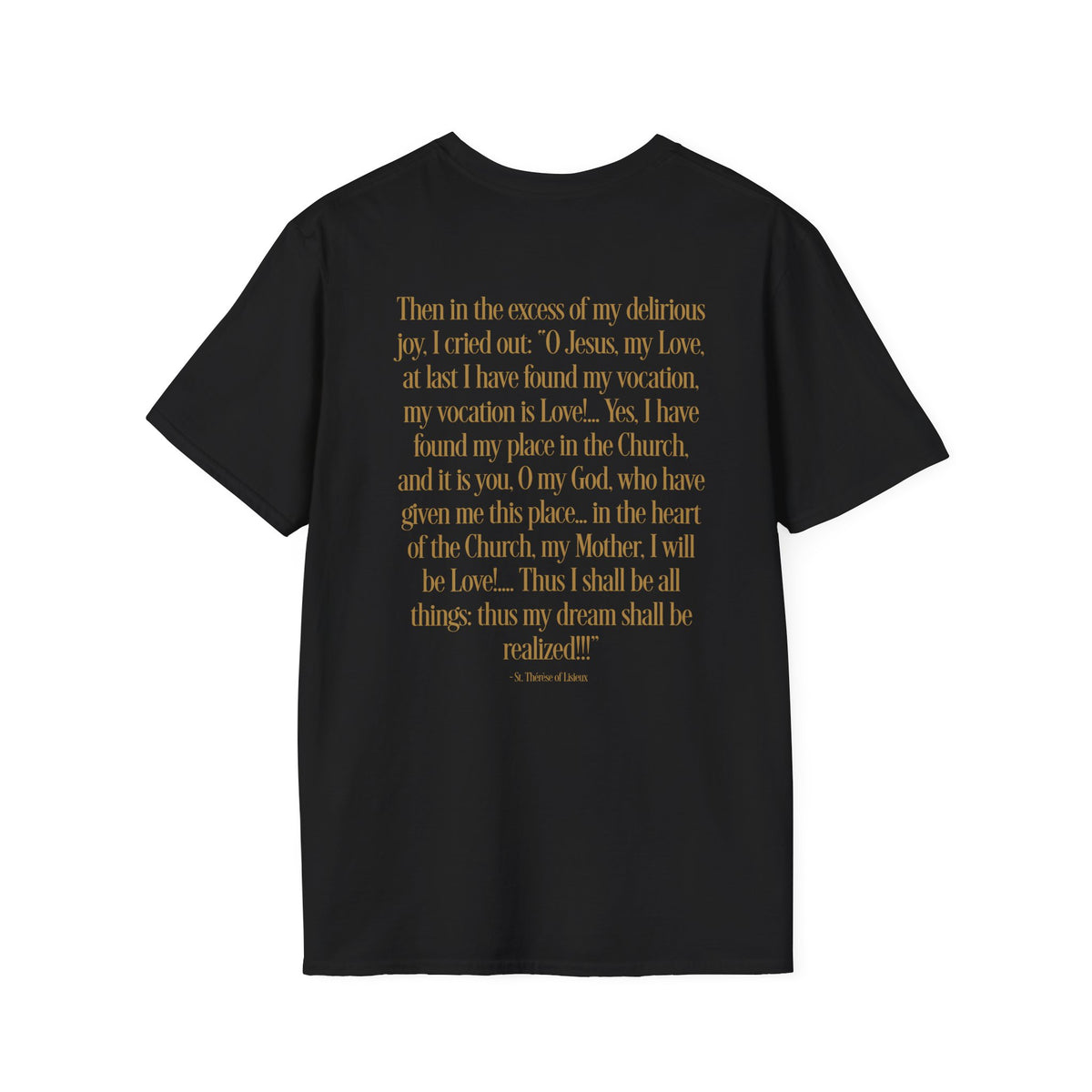 Saint Therese Portrait T‑Shirt with Inspirational Quote