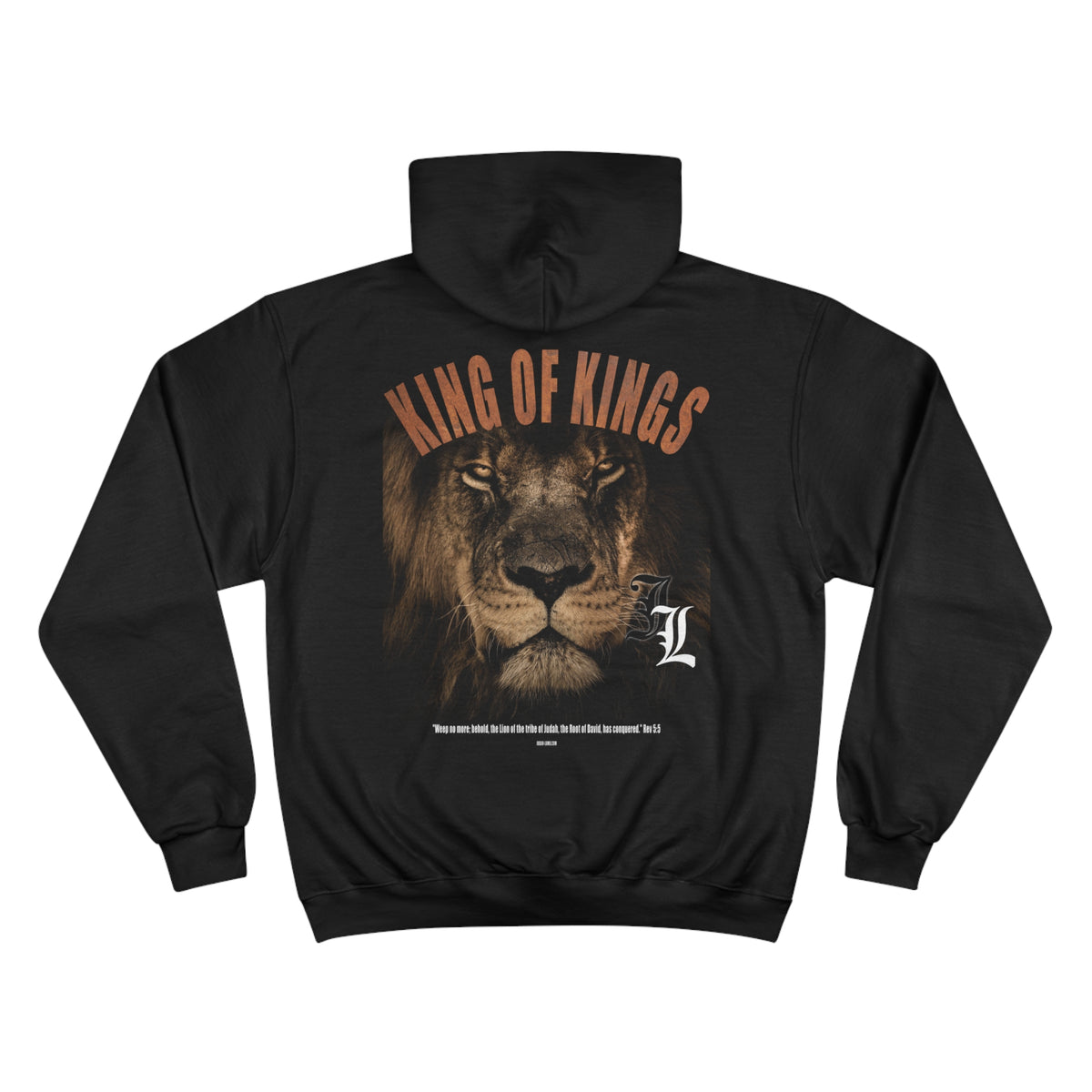 King of Kings Champion Hoodie - Stylish Black Sweatshirt with Unique Design