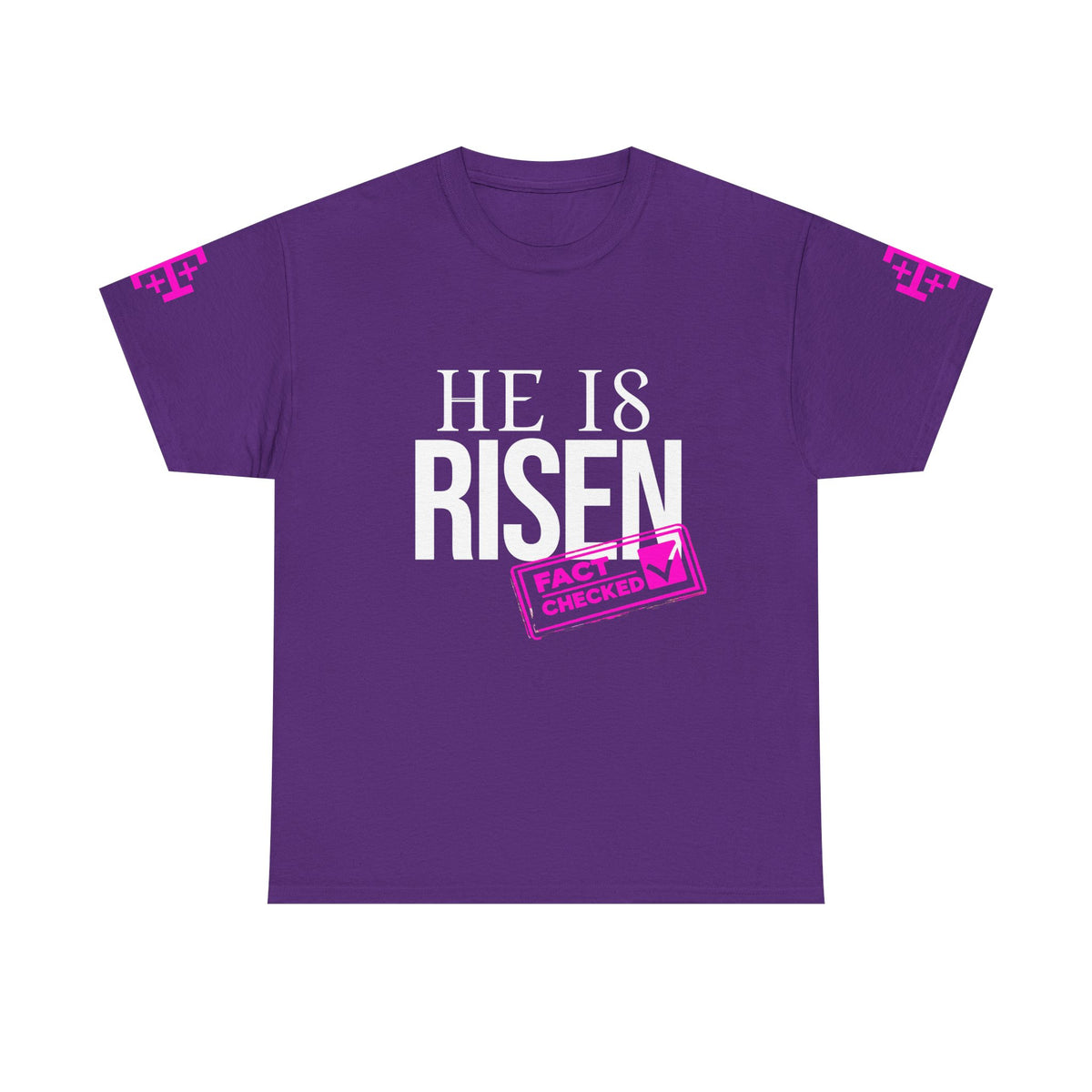 HE IS RISEN (Fact Checked) Unisex Heavy Cotton Tee