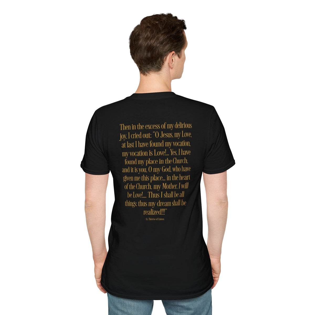 Saint Therese Portrait T‑Shirt with Inspirational Quote