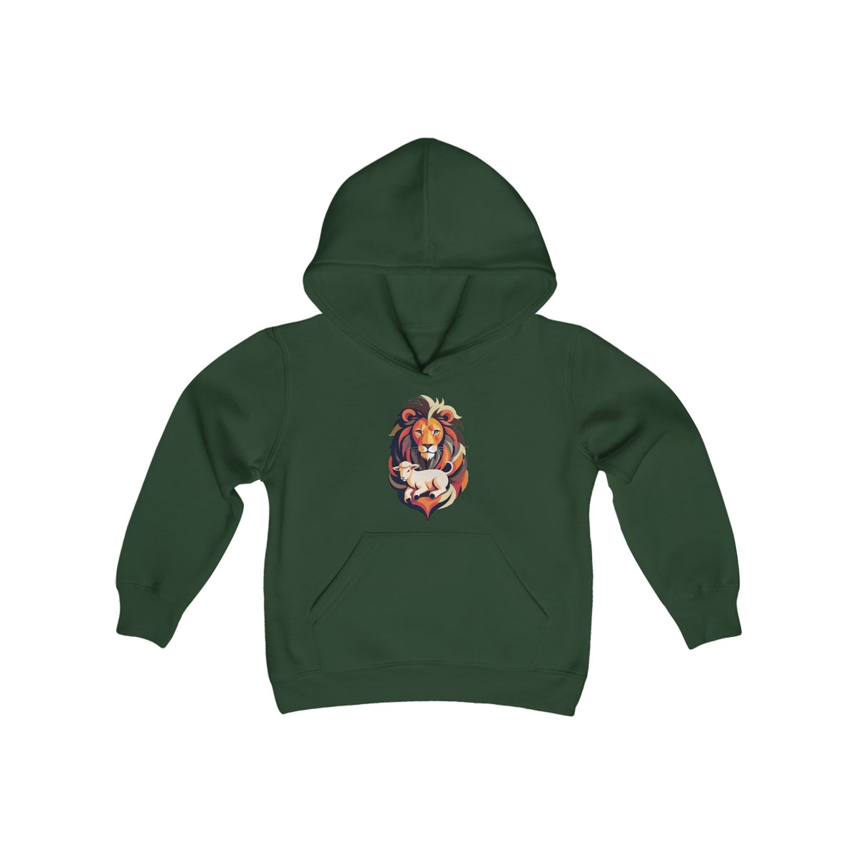 Judah Lamb Logo - Youth Heavy Blend Hooded Sweatshirt