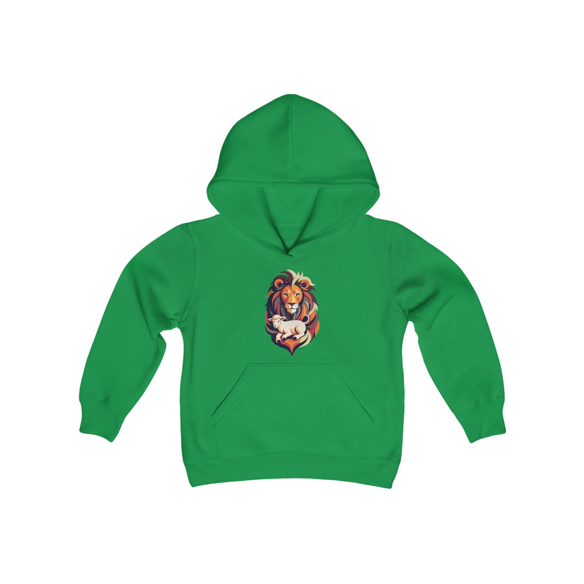 Judah Lamb Logo - Youth Heavy Blend Hooded Sweatshirt