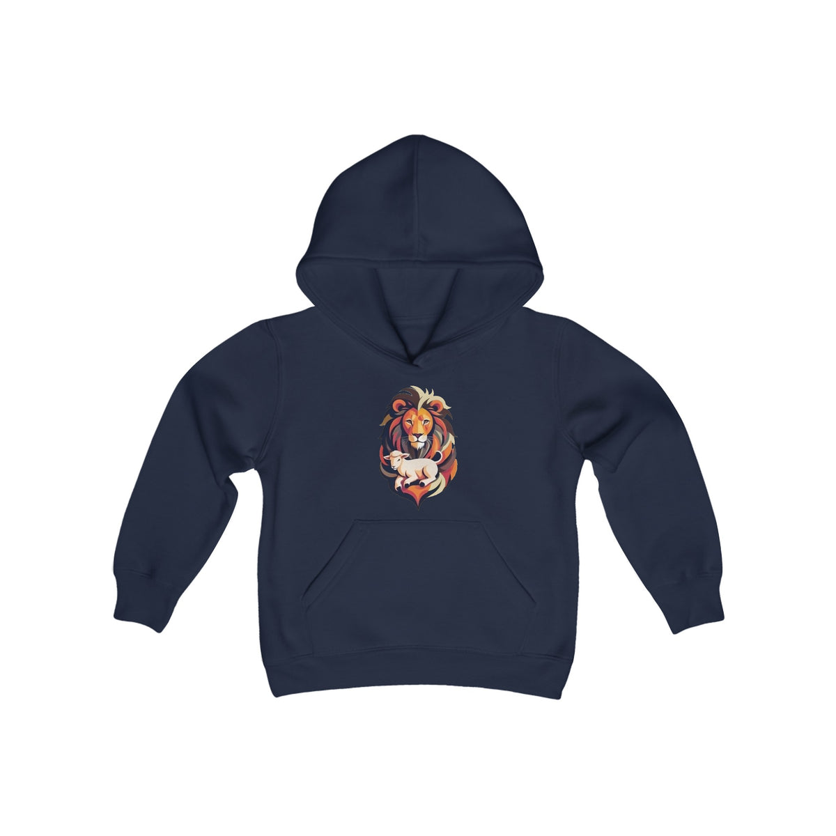 Judah Lamb Logo - Youth Heavy Blend Hooded Sweatshirt