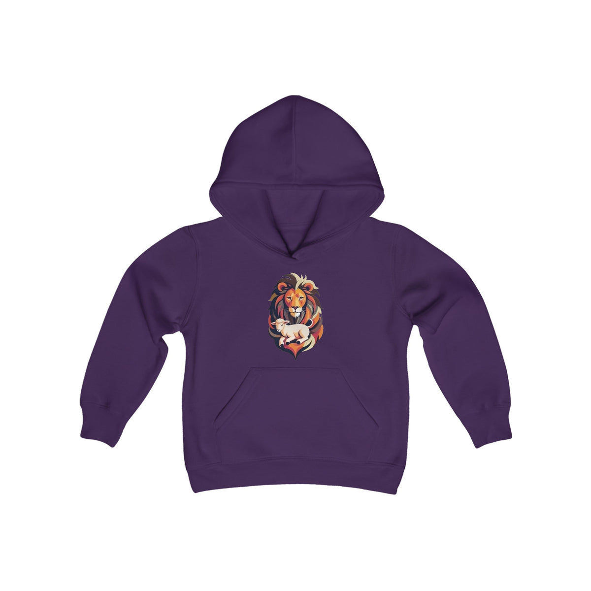 Judah Lamb Logo - Youth Heavy Blend Hooded Sweatshirt