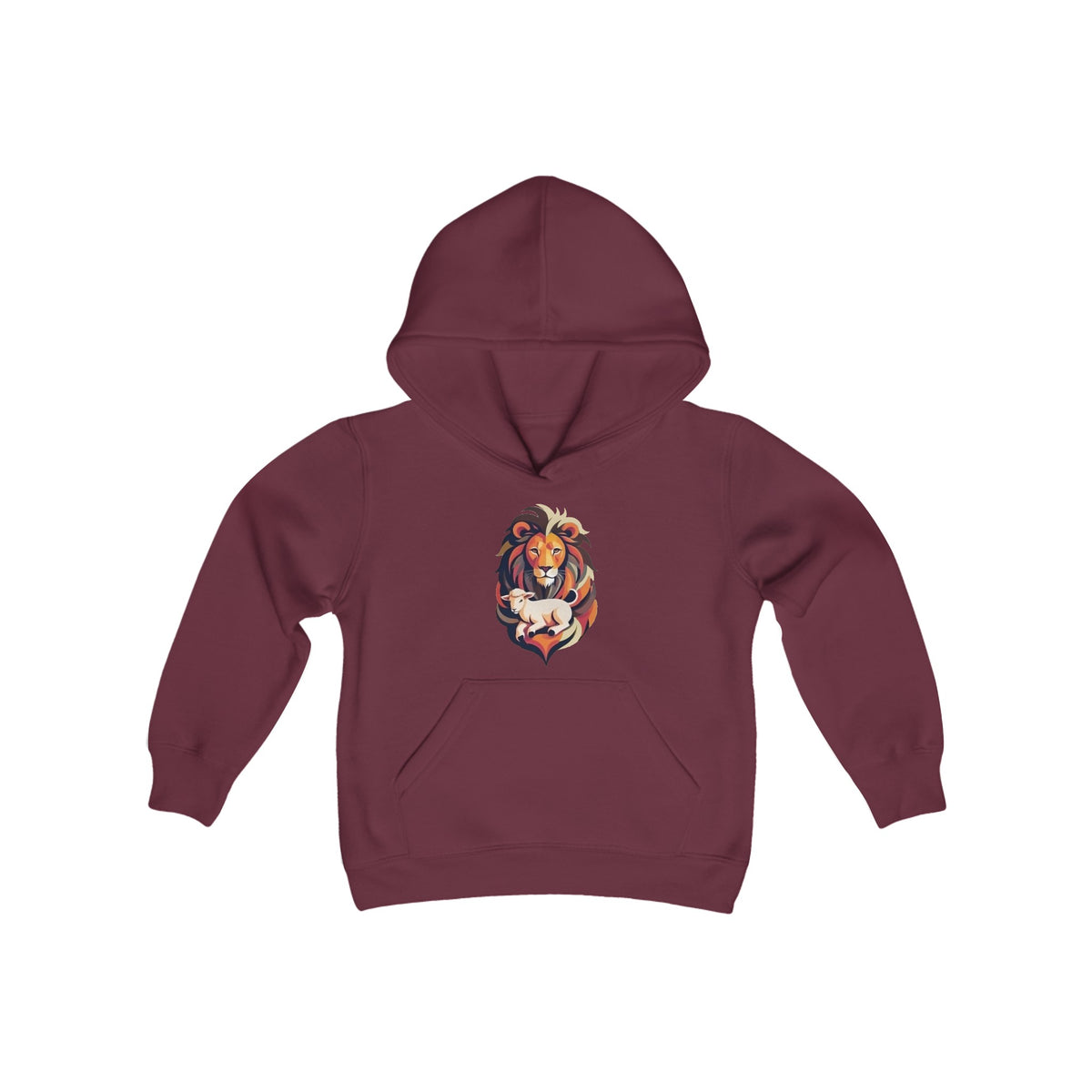 Judah Lamb Logo - Youth Heavy Blend Hooded Sweatshirt