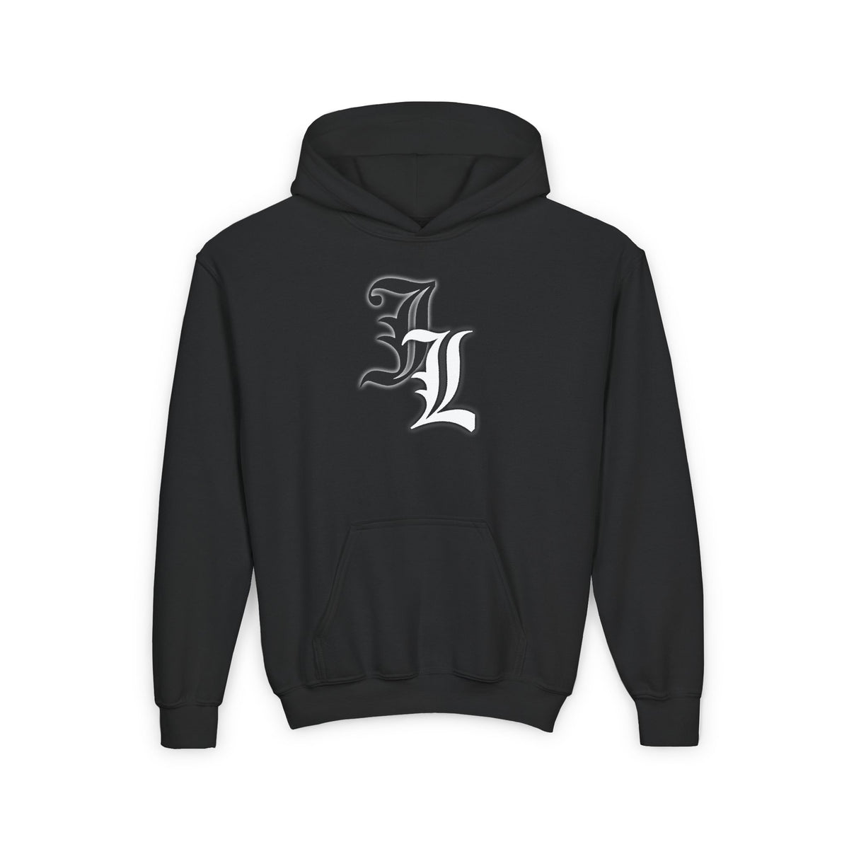 King of Kings - Youth Heavy BlendHoodie - Stylish Black Pullover with Lion Design