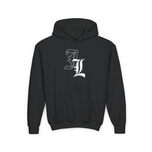 King of Kings - Youth Heavy BlendHoodie - Stylish Black Pullover with Lion Design