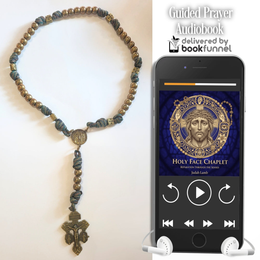 Holy Face Paracord Chaplet + Audiobook