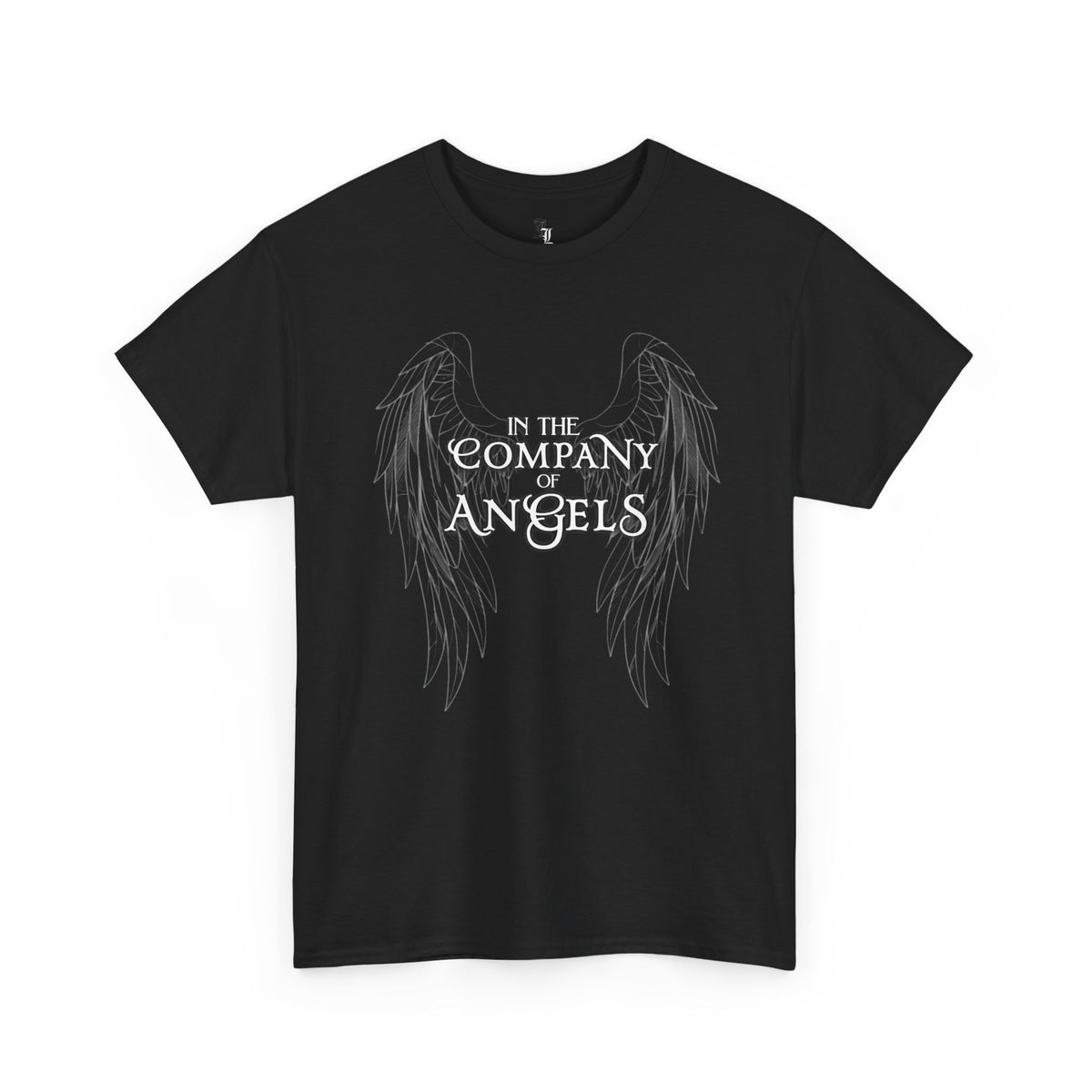 In the Company of Angels T‑Shirt — St. Michael Prayer Wing Graphic Tee